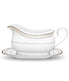  Noritake Montvale Platinum Gravy with Tray - White - Bonton