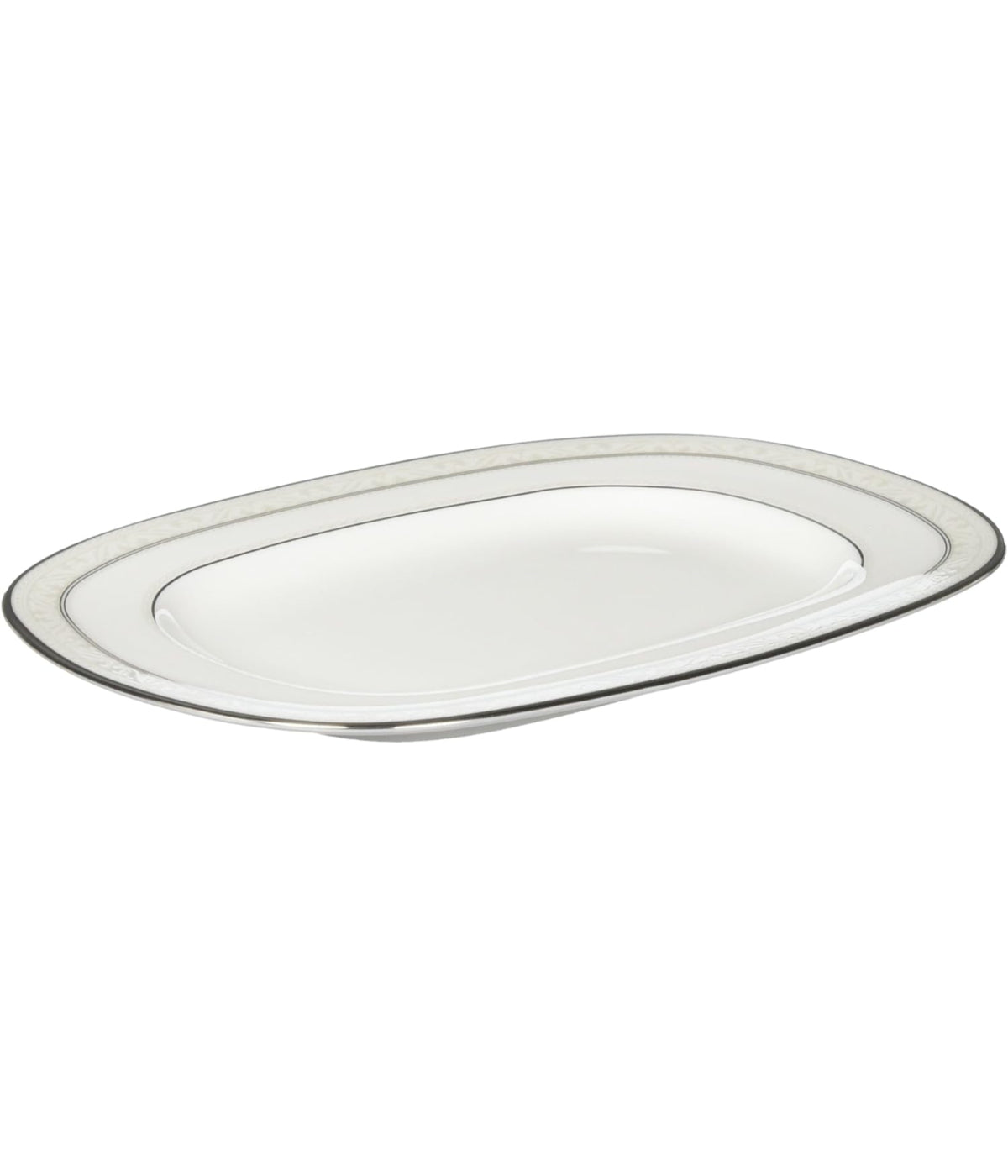  Noritake Montvale Platinum Gravy with Tray - White - Bonton