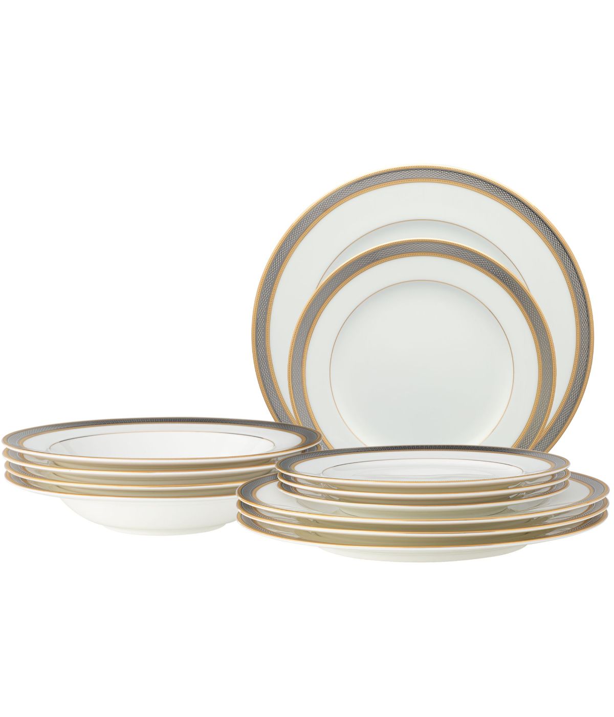  Noritake Brilliance 12 Piece Set, Service for 4 - White - Bonton