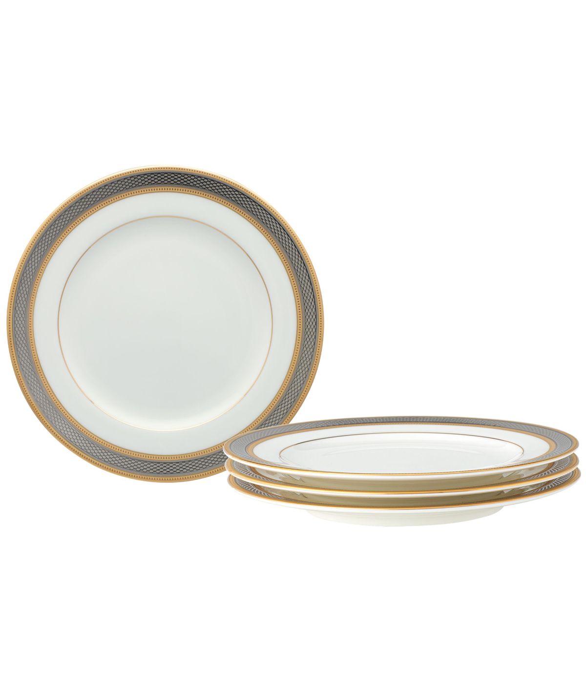  Noritake Brilliance Set of 4 Bread & Butter/Appetizer Plates - White - Bonton