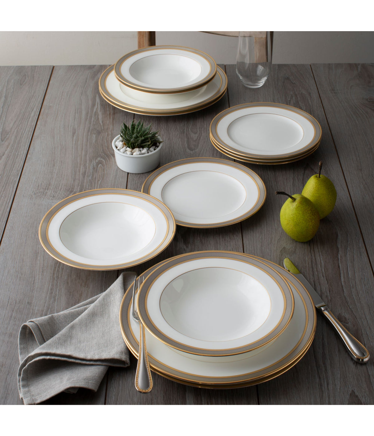  Noritake Brilliance Set of 4 Salad Plates - White - Bonton