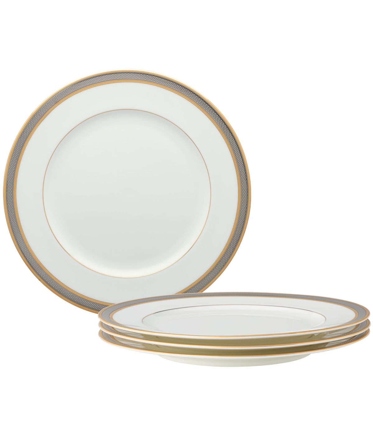  Noritake Brilliance Set of 4 Dinner Plates - White - Bonton