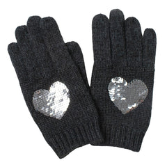 Flip Sequin Heart Glove