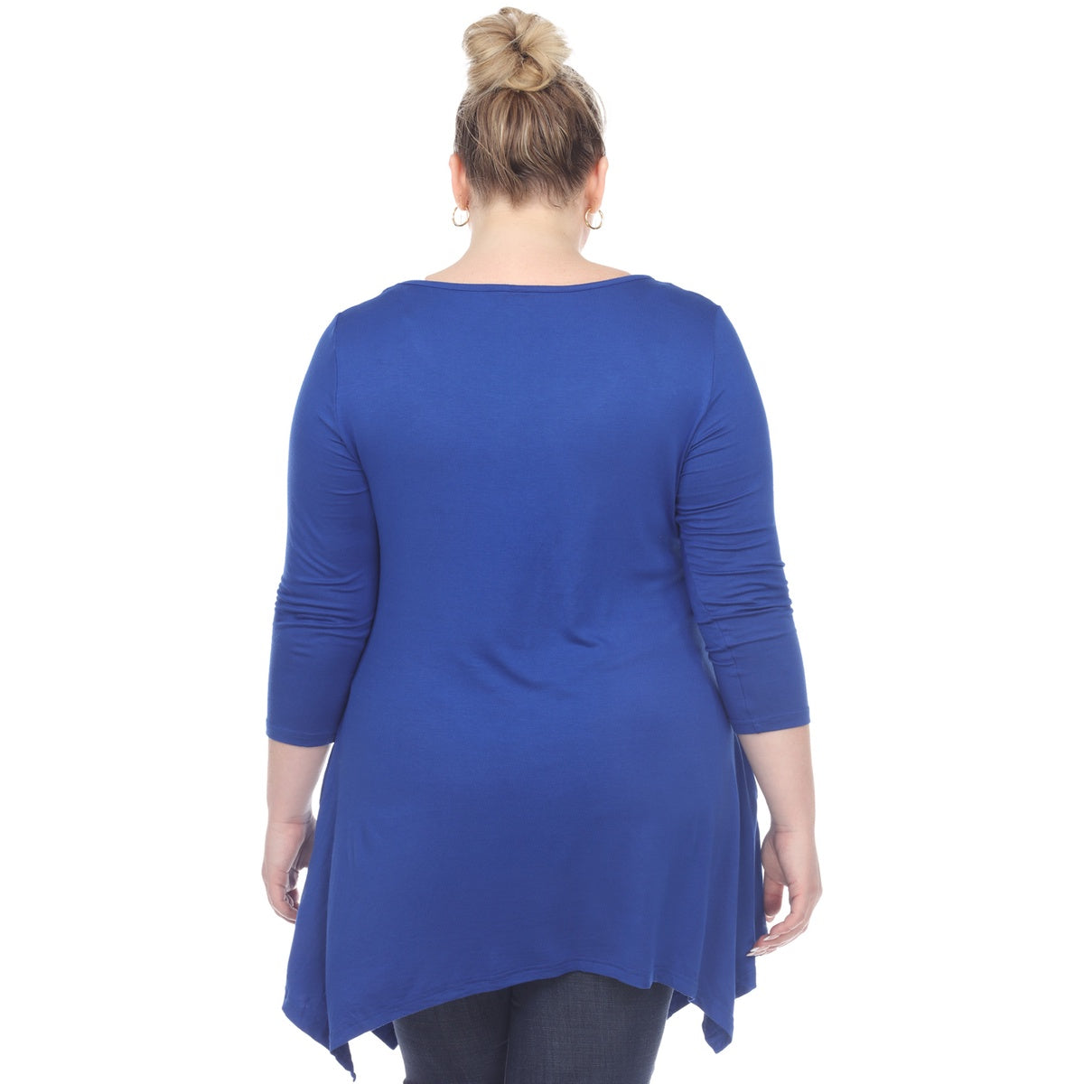  White Mark Plus Size Makayla Tunic Top - 1X - Bonton