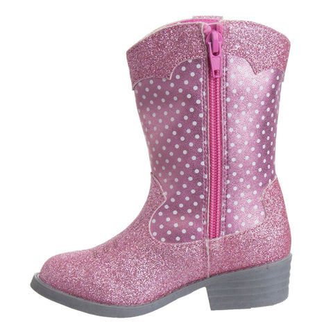 Disney Minnie Mouse Girls Cowgirl Western Boots (Toddler)