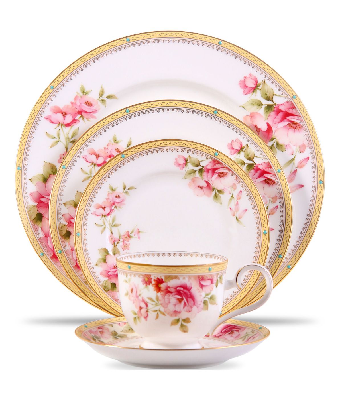  Noritake Hertford 5 Piece Place Setting - Pink - Bonton