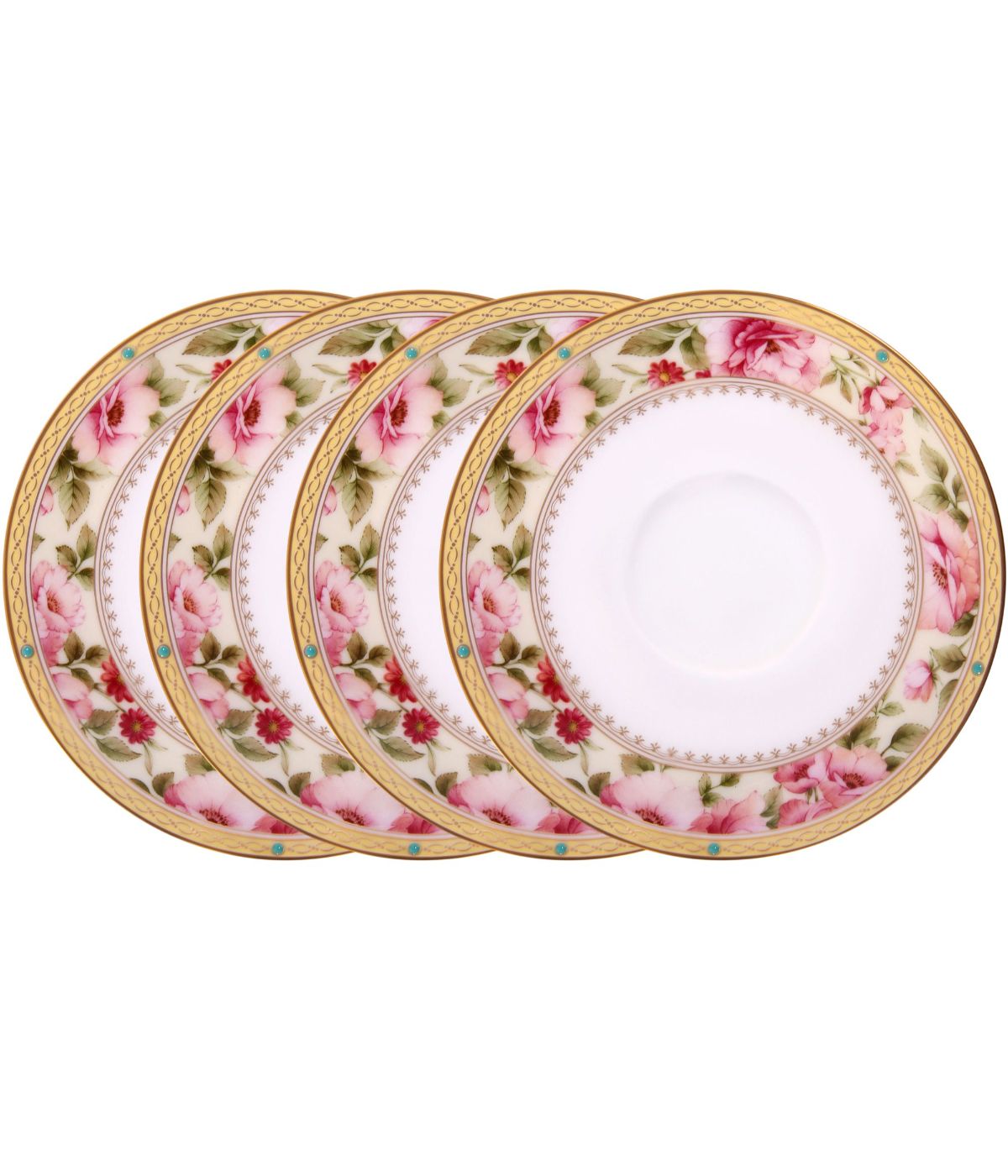  Noritake Hertford Set of 4 Saucers - Pink - Bonton