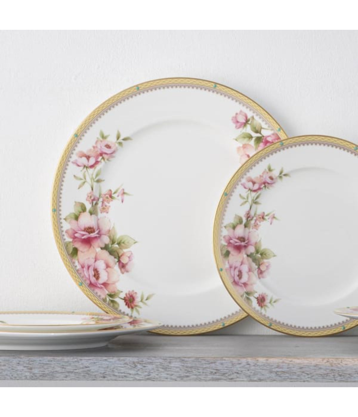  Noritake Hertford Set of 4 Dinner Plates - Pink - Bonton