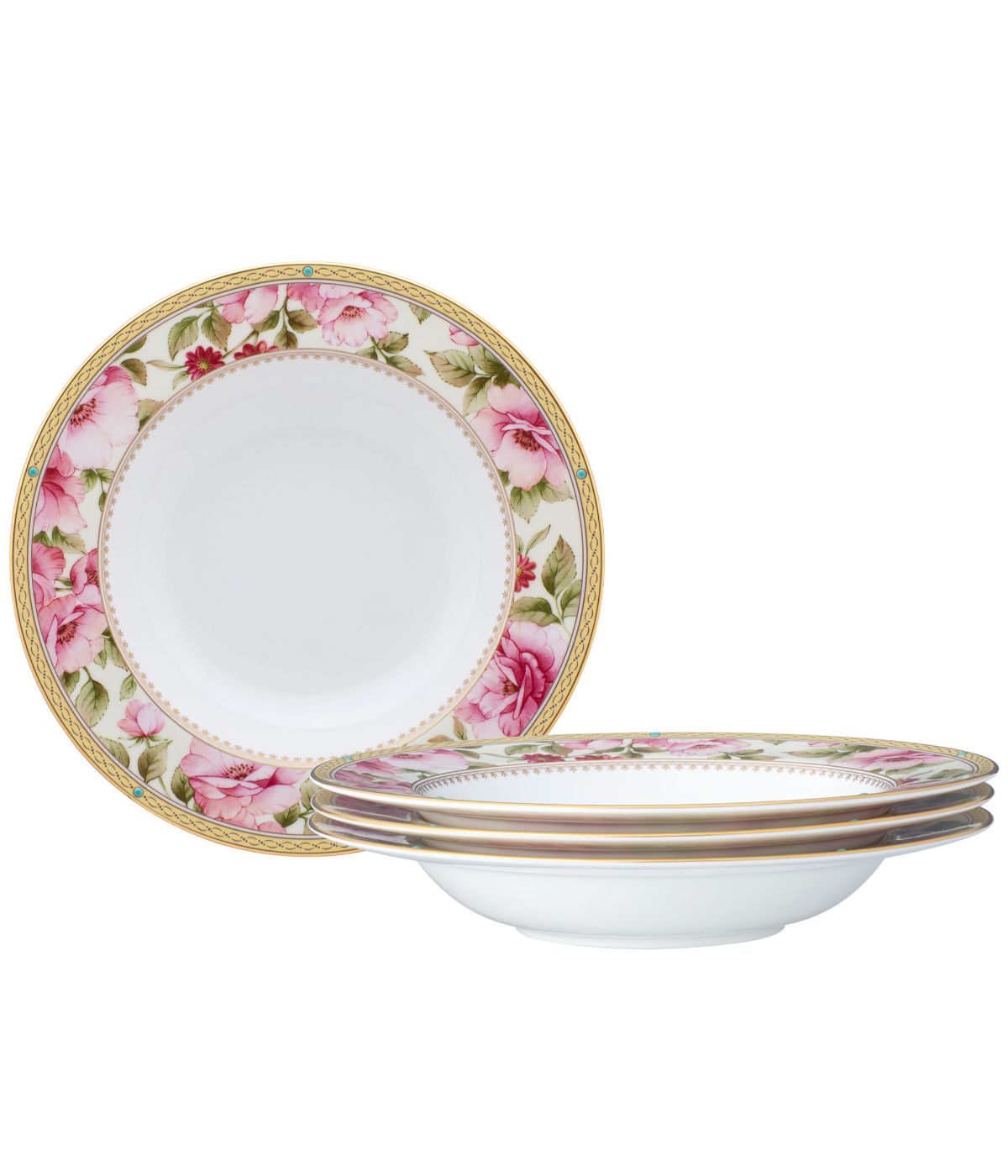  Noritake Hertford Set of 4 Soup Bowls - Pink - Bonton