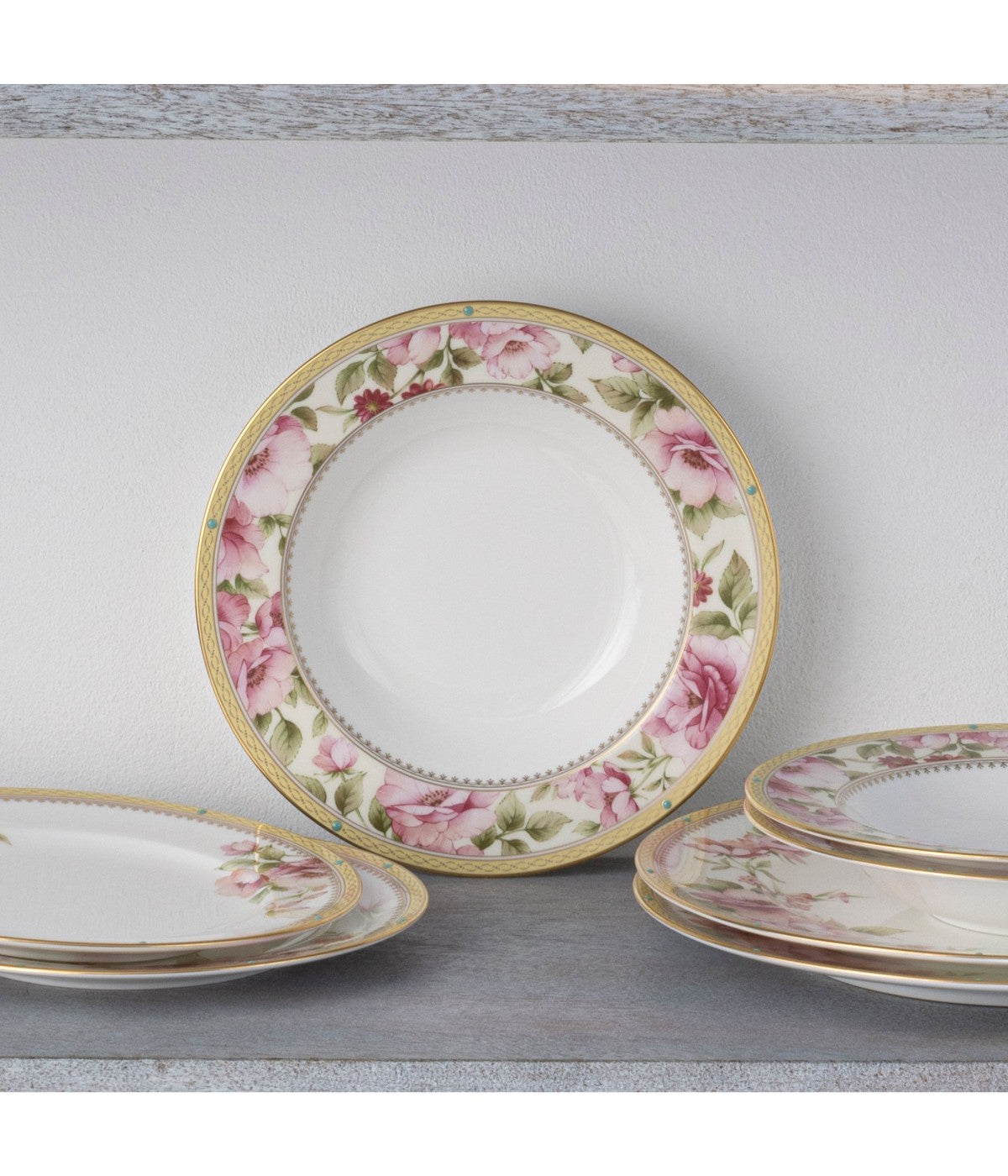  Noritake Hertford Set of 4 Soup Bowls - Pink - Bonton