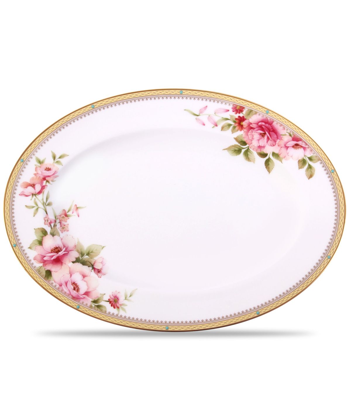  Noritake Hertford Oval Platter - Pink - Bonton