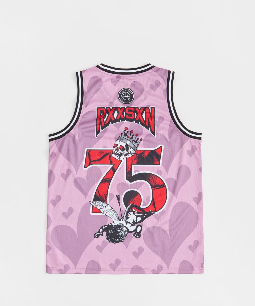  Reason Clothing Heart Breakers Club Basketball Jersey - Mauve - MAUVE - Bonton