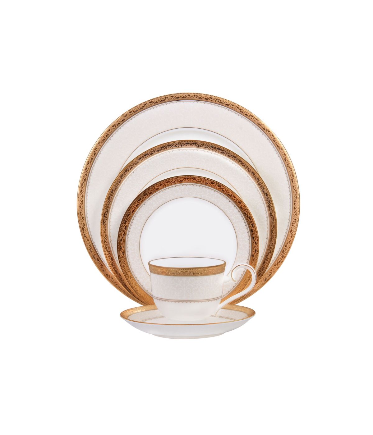  Noritake Odessa 5 Piece Place Setting - Gold - Bonton