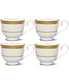  Noritake Odessa Set of 4 Cups - Gold - Bonton