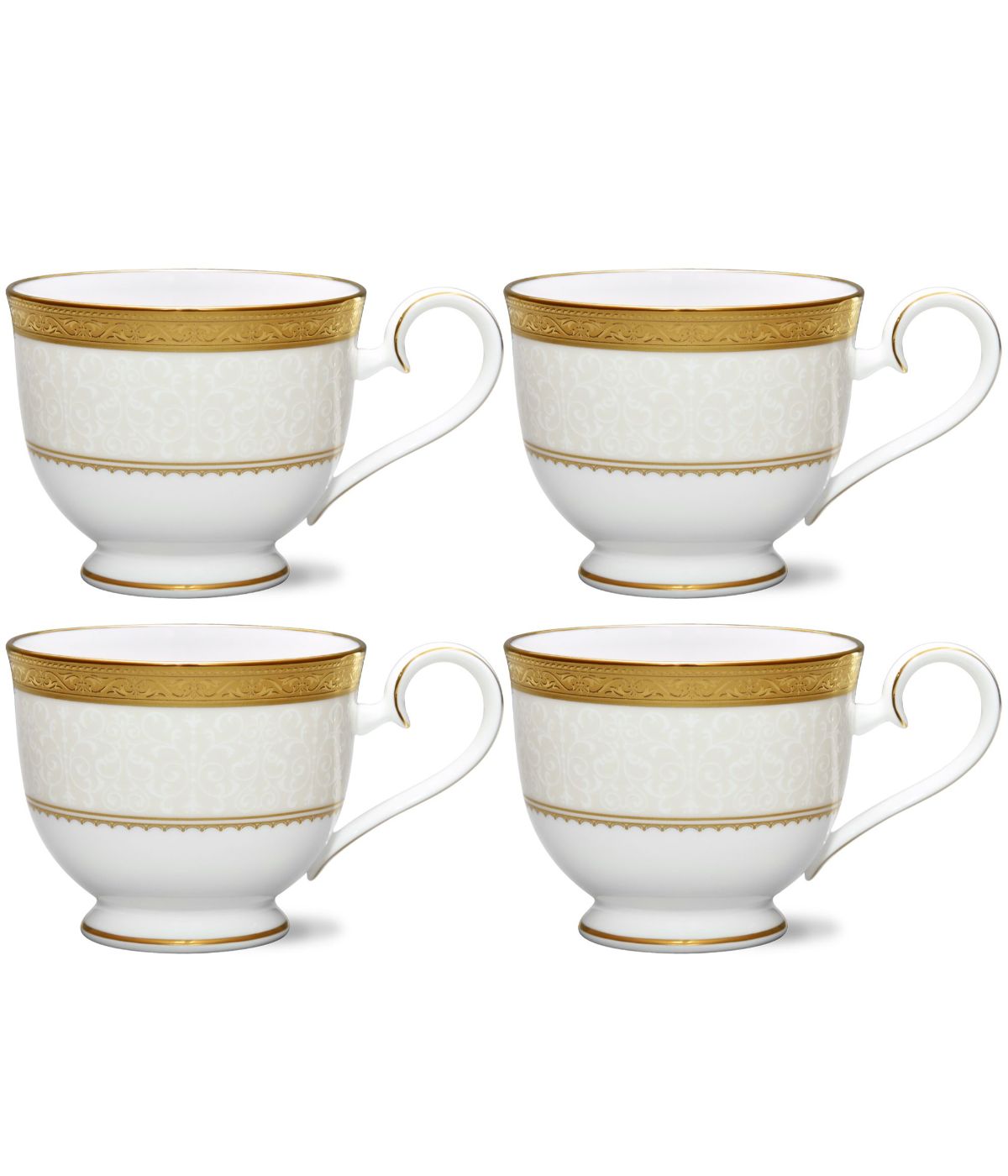  Noritake Odessa Set of 4 Cups - Gold - Bonton