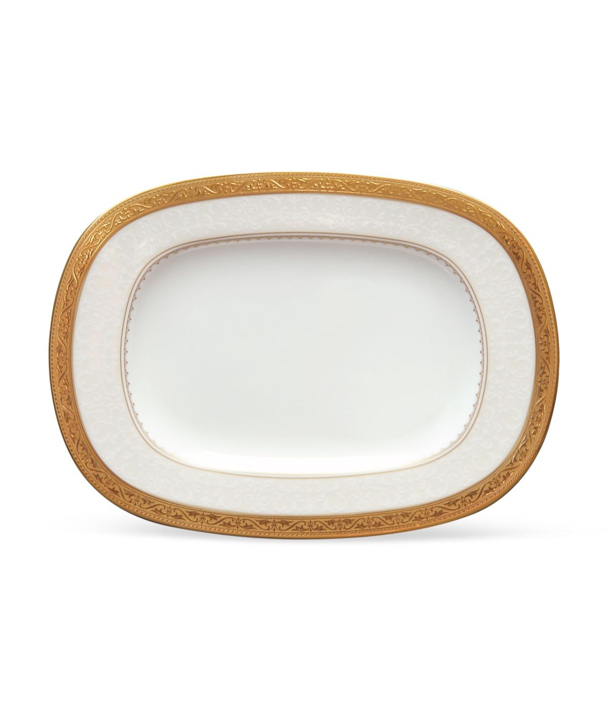  Noritake Odessa Butter/Relish Tray - Gold - Bonton