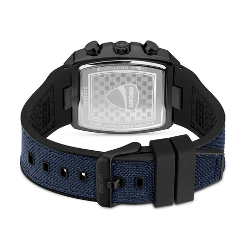 Ducati Chrono Watch Blue Silicon &Nylon Strap