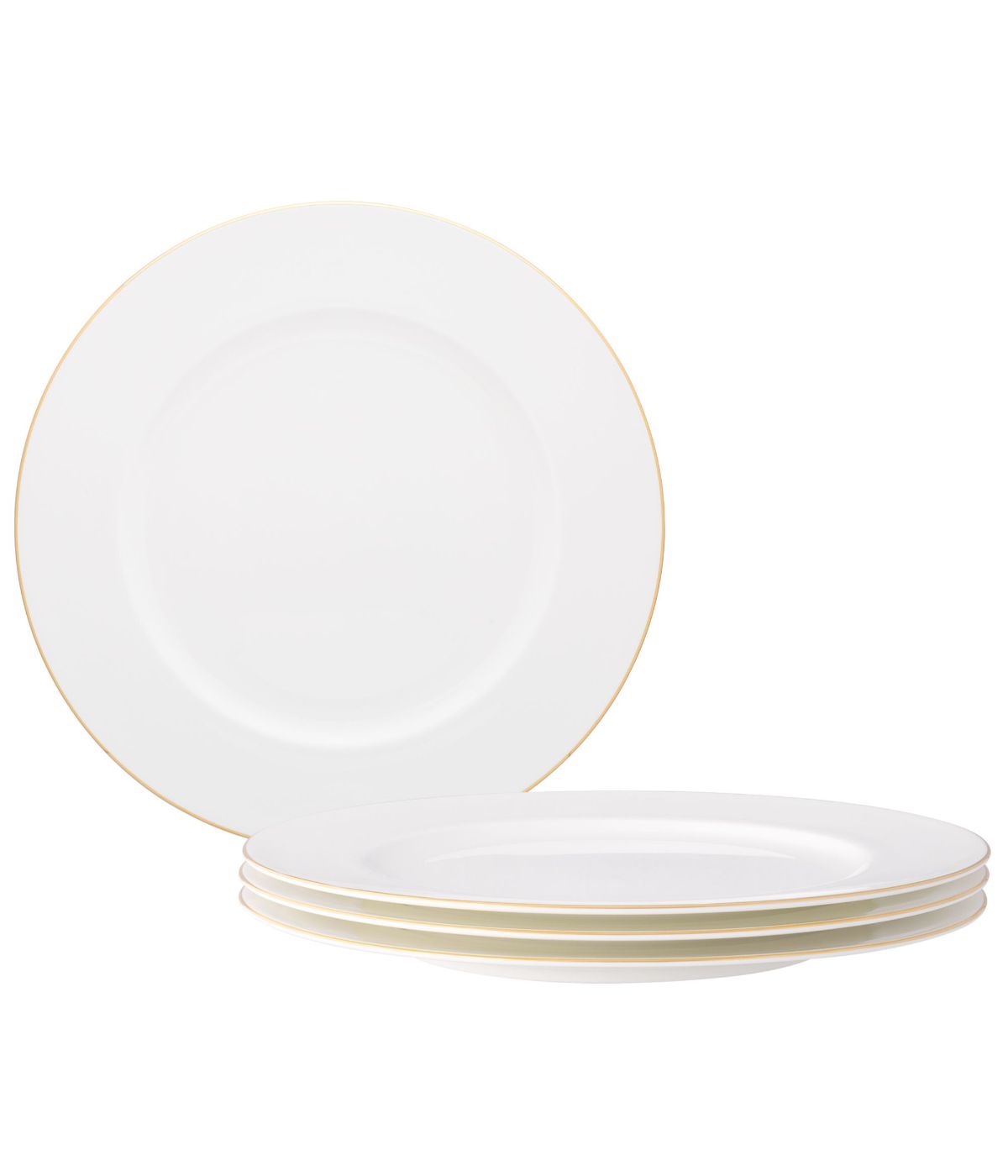  Noritake Accompanist Set of 4 Dinner Plates - White - Bonton