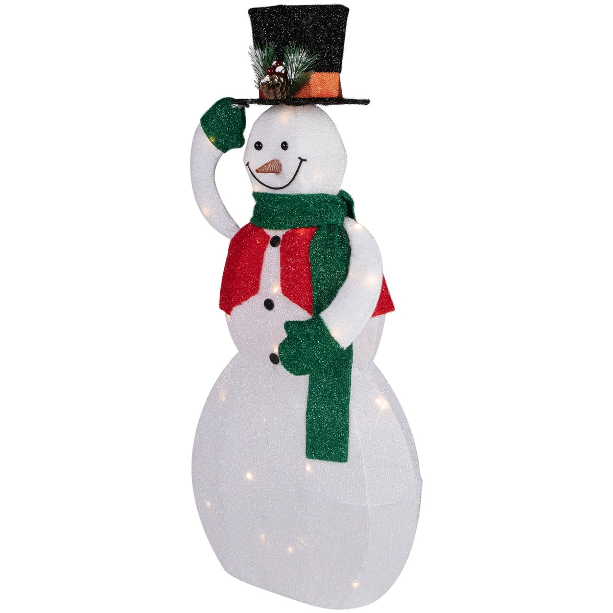  Northlight LED Lighted and Animated Tipping Hat Snowman Outdoor Christmas Figure - 36