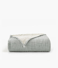 Truly Soft Two-Toned Organic Throw Blanket Grey