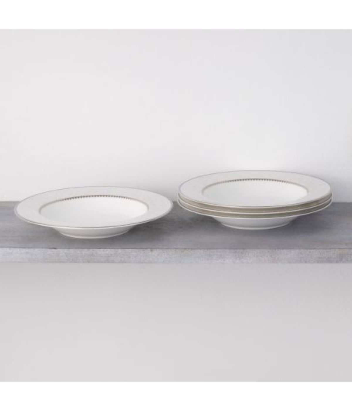  Noritake Brocato Set of 4 Soup Bowls - White - Bonton