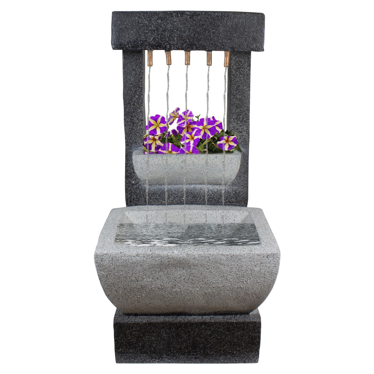  Northlight LED Lighted Rainfall Outdoor Water Fountain With Planter - 26