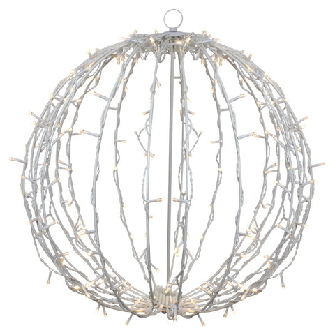 23" LED Lighted Christmas Hanging Sphere Decoration - Warm White Lights