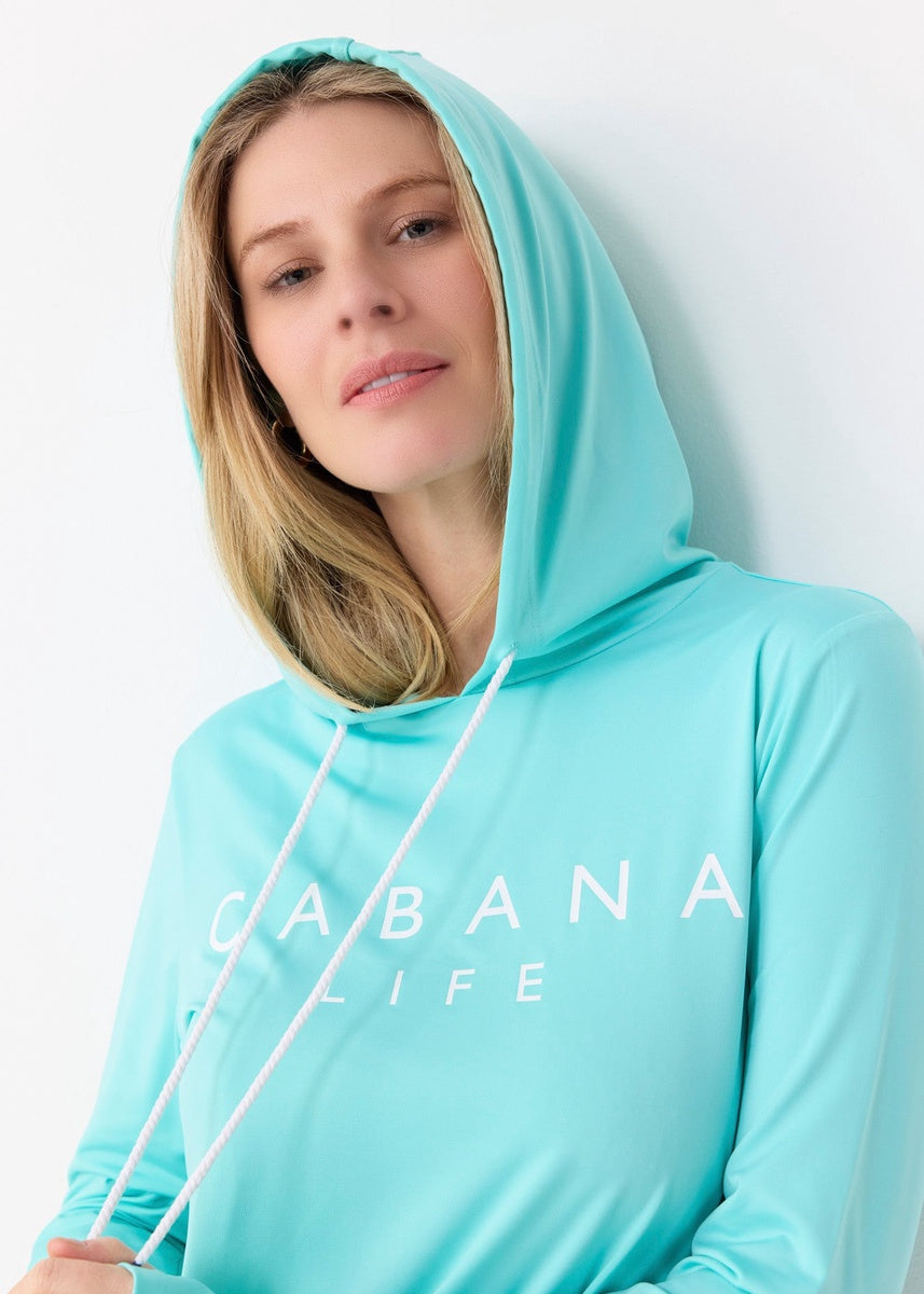  Cabana Life Aqua Cabana Life Hoodie Dress - XS - Bonton