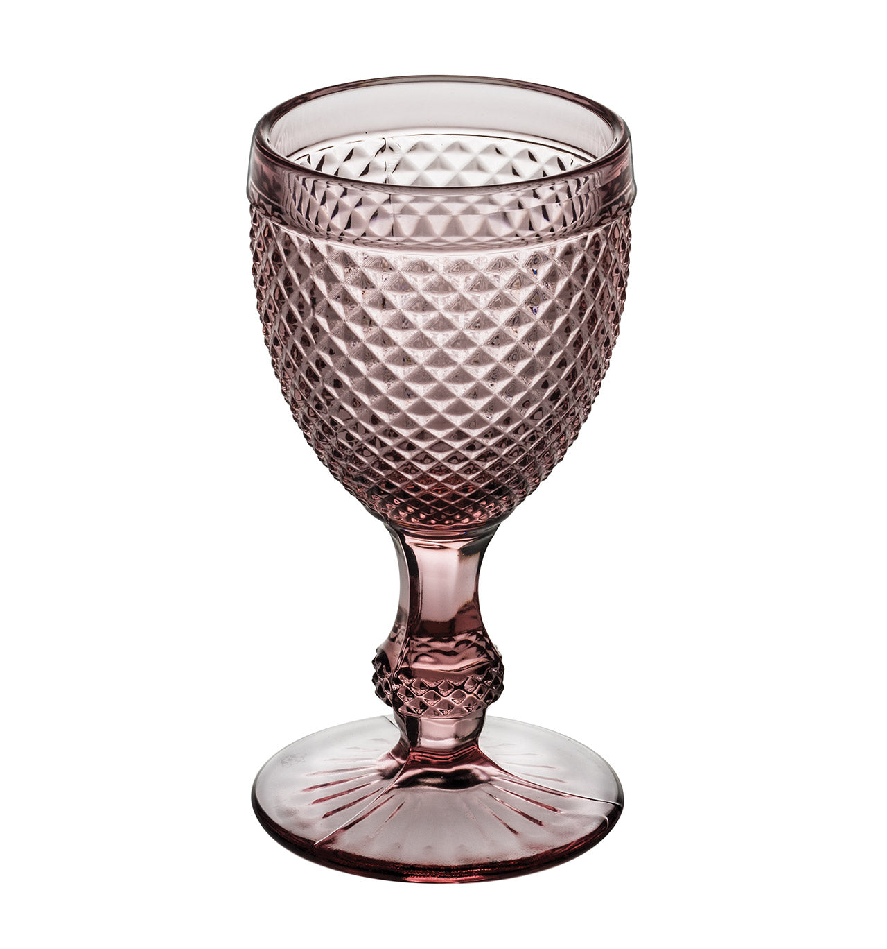  Vista Alegre Bicos Water Goblet Glasses Set of 4 - Pink - Bonton