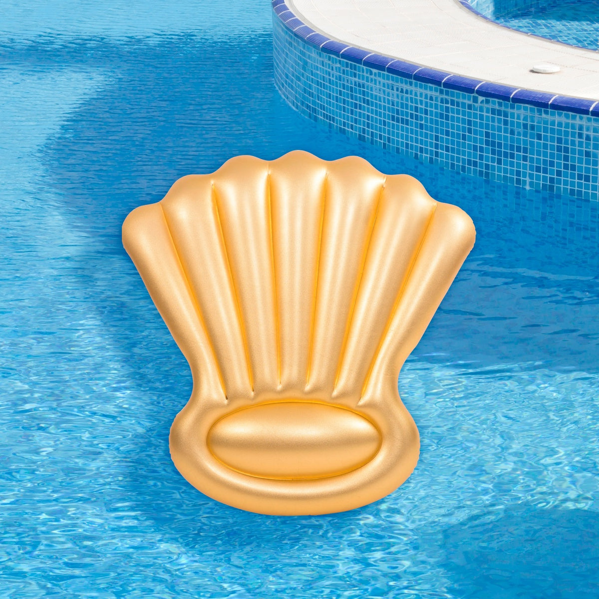  Pool Central 6' Inflatable Golden Shell Swimming Pool Float - Default Title - Bonton