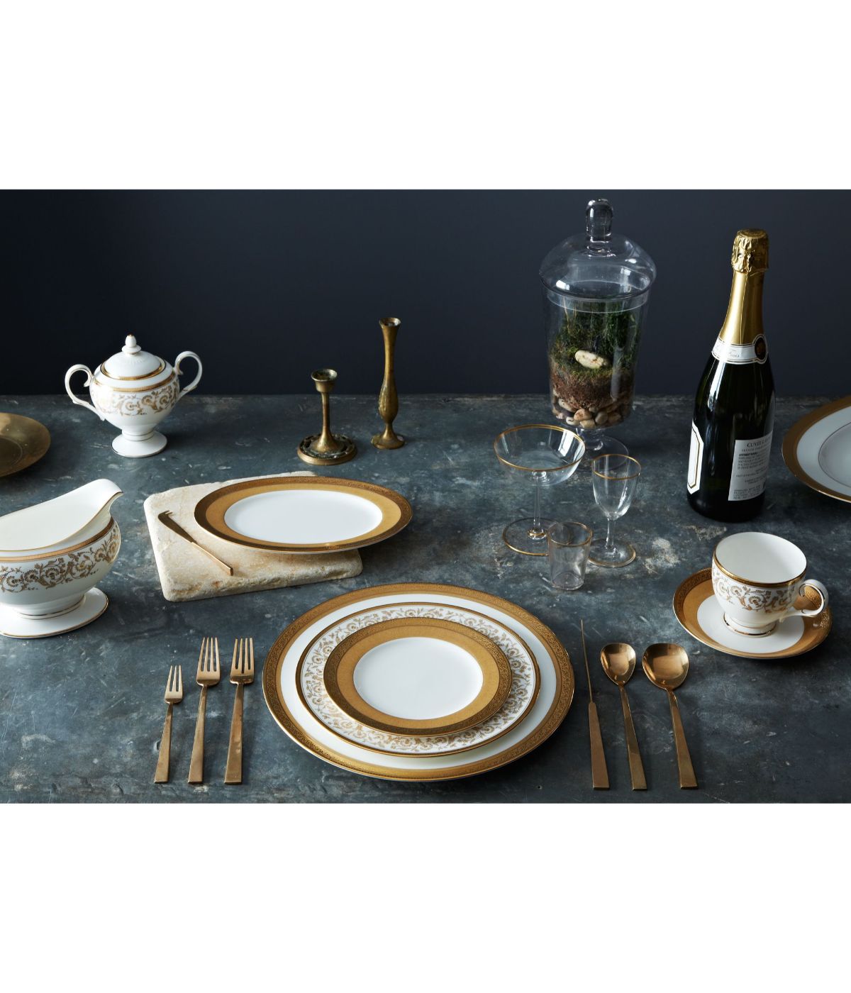  Noritake Summit 5 Piece Place Setting - Gold - Bonton