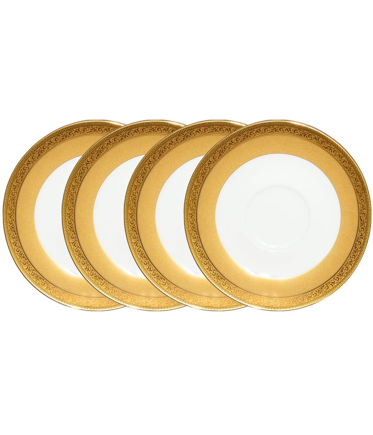  Noritake Summit Set of 4 Saucers - Gold - Bonton