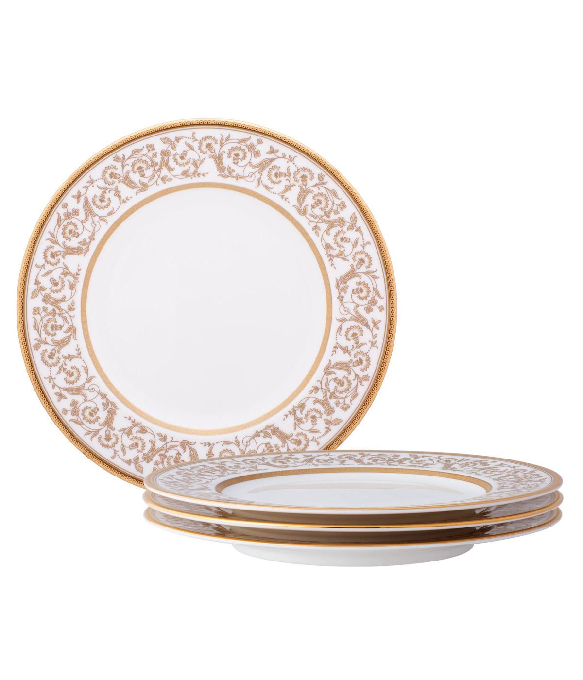  Noritake Summit Set of 4 Salad Plates - Gold - Bonton