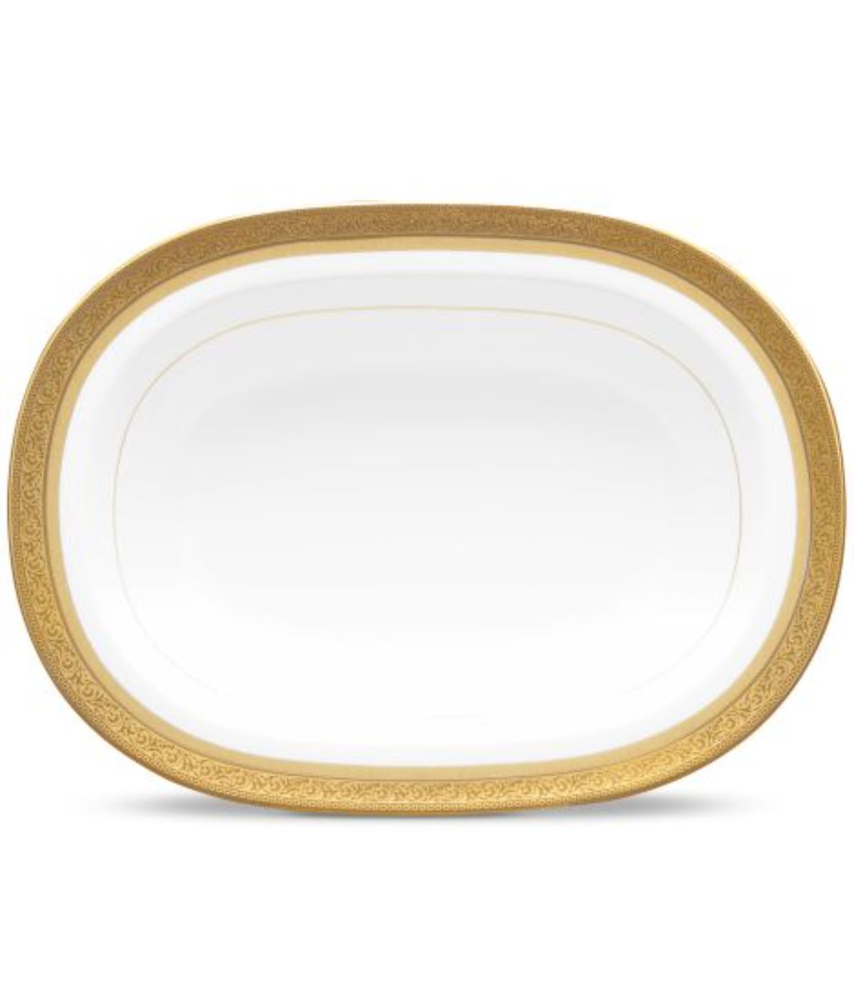  Noritake Summit Oval Vegetable Bowl - Gold - Bonton