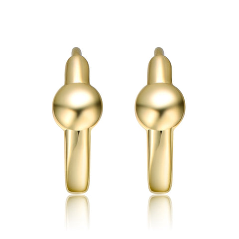 14k Yellow Gold Plated Round Hoop Earrings
