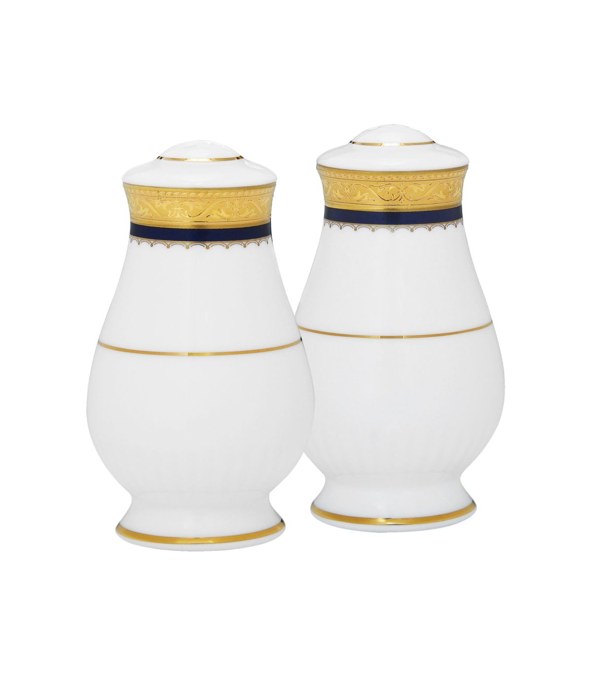  Noritake Odessa Salt & Pepper - Cobalt Gold - Bonton