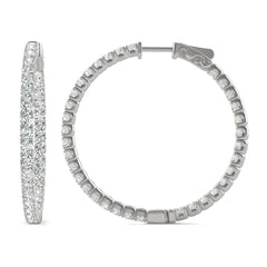 Charles & Colvard Moissanite Hoop Earrings