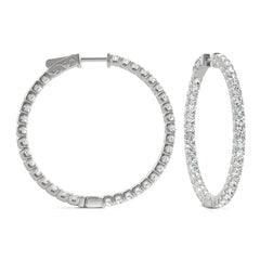 Charles & Colvard Moissanite Hoop Earrings