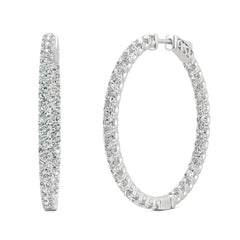 Charles & Colvard Moissanite Hoop Earrings