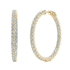 Charles & Colvard Moissanite Hoop Earrings