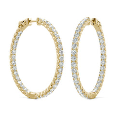 Charles & Colvard Moissanite Hoop Earrings