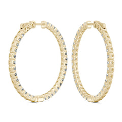 Charles & Colvard Moissanite Hoop Earrings