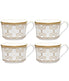  Noritake Trefolio Gold Set of 4 Cups - White - Bonton