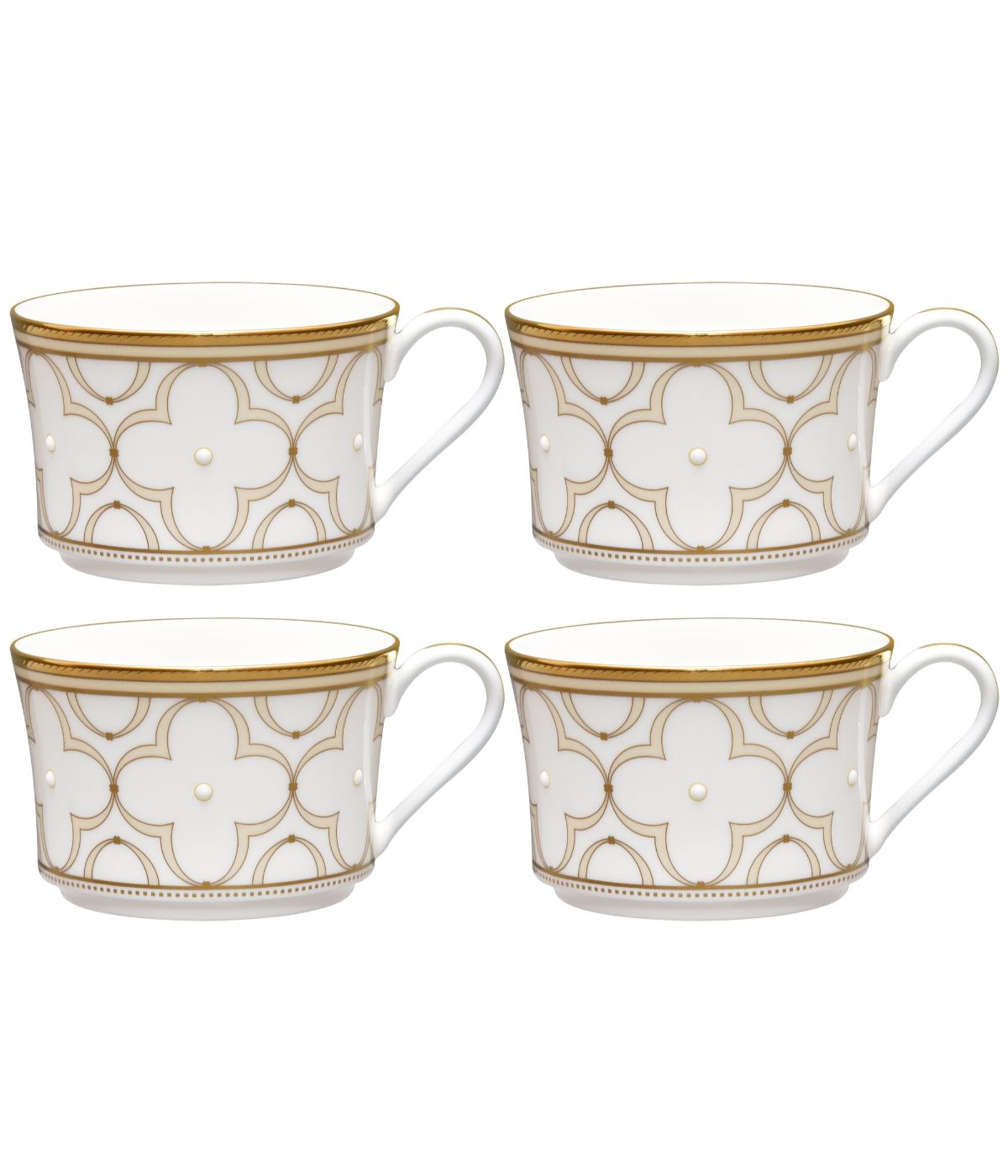  Noritake Trefolio Gold Set of 4 Cups - White - Bonton