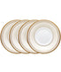  Noritake Trefolio Gold Set of 4 Saucers - White - Bonton