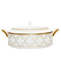  Noritake Trefolio Gold Covered Vegetable Bowl - White - Bonton