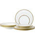  Noritake Haku 12 Piece Set, Service for 4 - White - Bonton