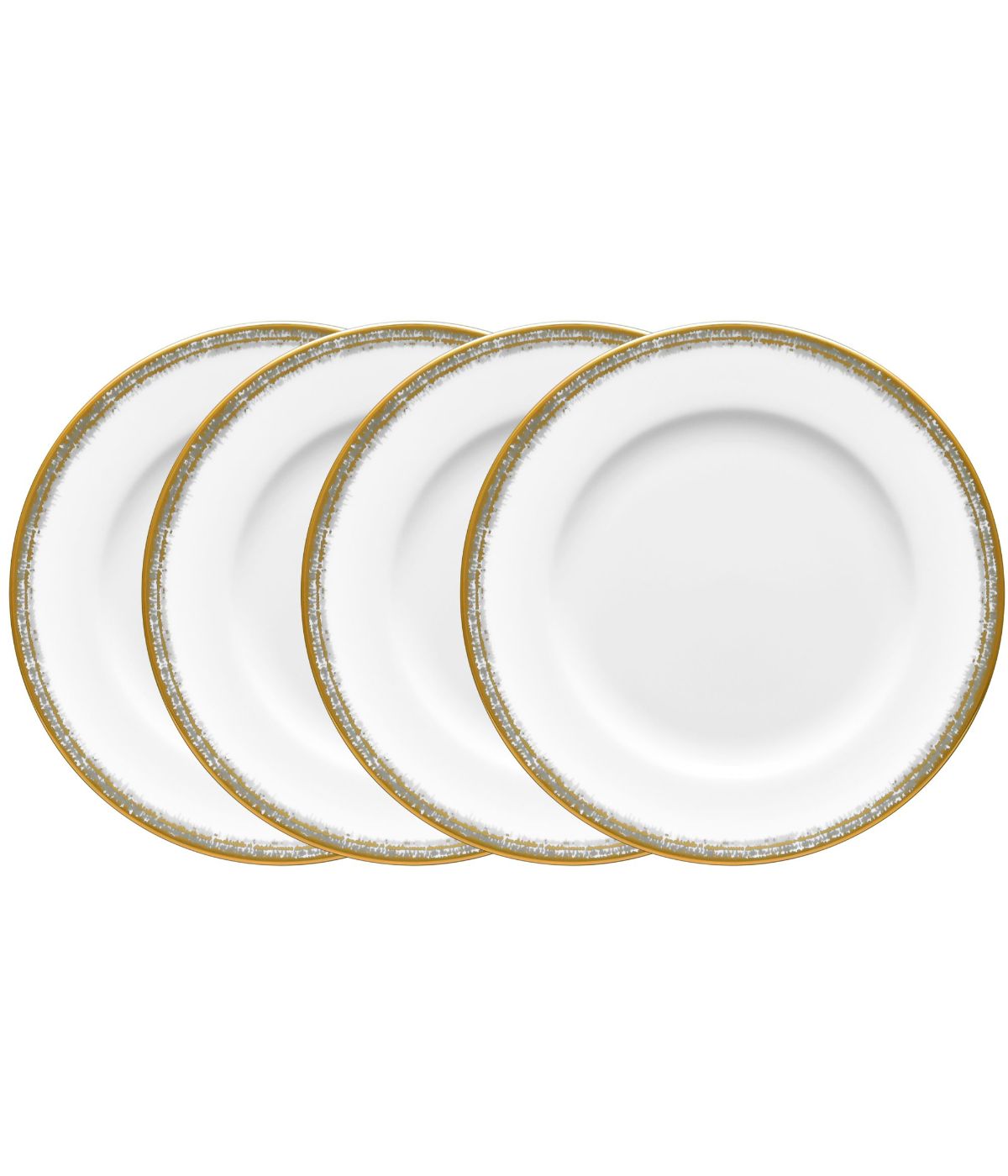  Noritake Haku Set of 4 Bread & Butter/Appetizer Plates - White - Bonton