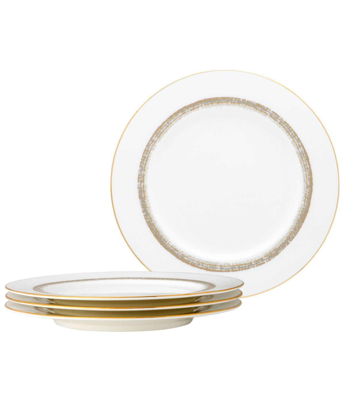  Noritake Haku Set of 4 Salad Plates - White - Bonton