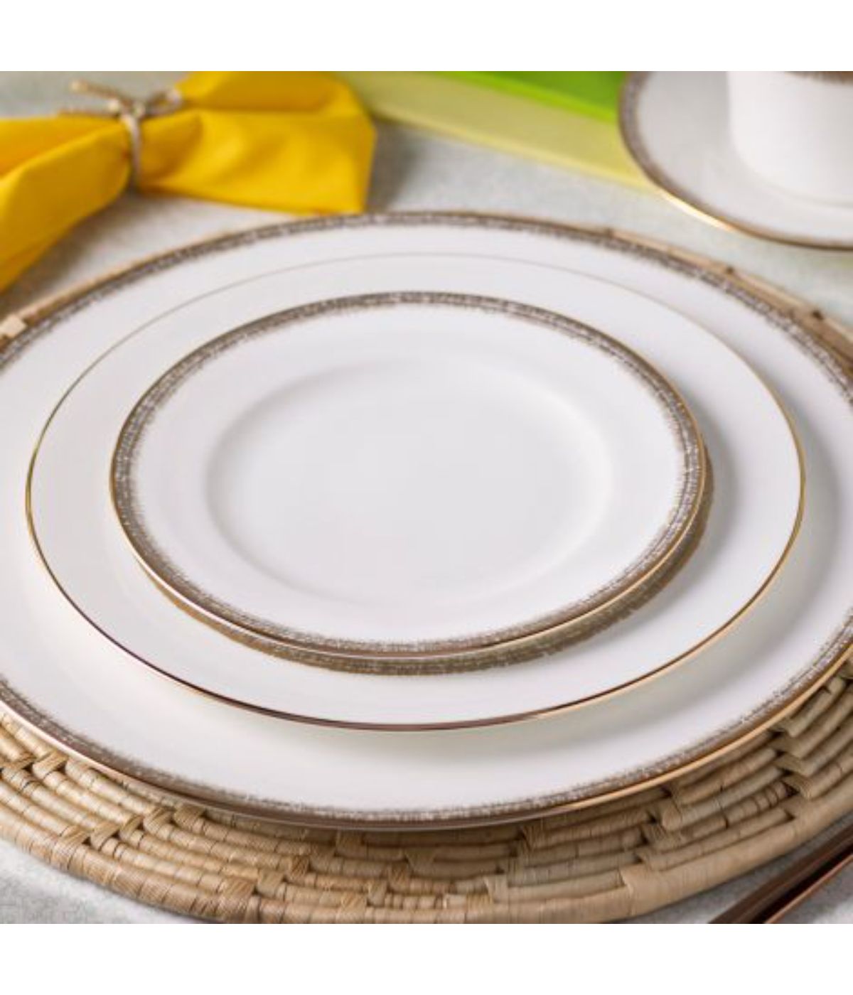  Noritake Haku Set of 4 Salad Plates - White - Bonton